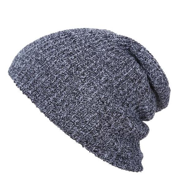 Hip Hop Knitted Hat Women's Winter Warm Casual Acrylic Slouchy Hat Crochet Ski Beanie Female Baggy Skullies Beanies Men