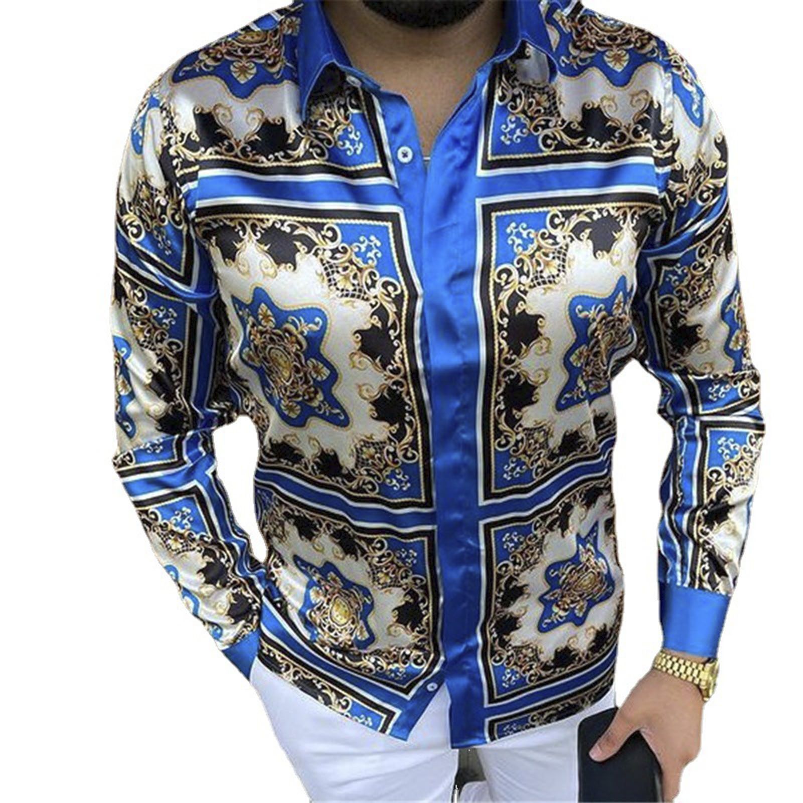 Men Shirt Stripe Casual Men Shirt