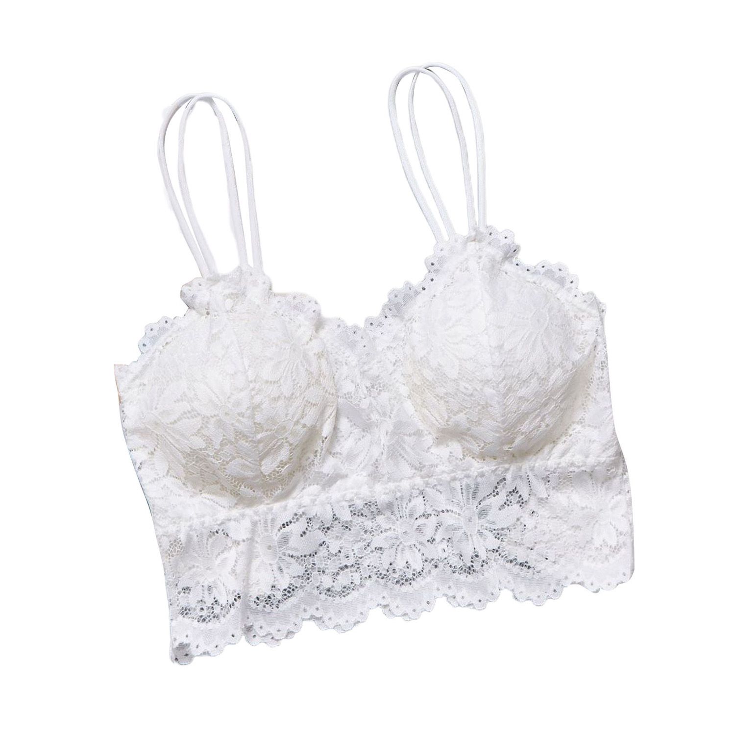 Sport Bra Full Cup Flower Pattern Le Push Up Stretchy Bra