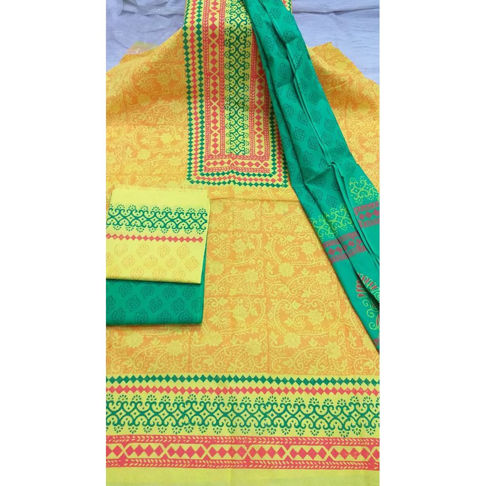 Unstitched Cotton Fashionable, Stylish and Comfortable, High Quality Printed Three Piece for Women
