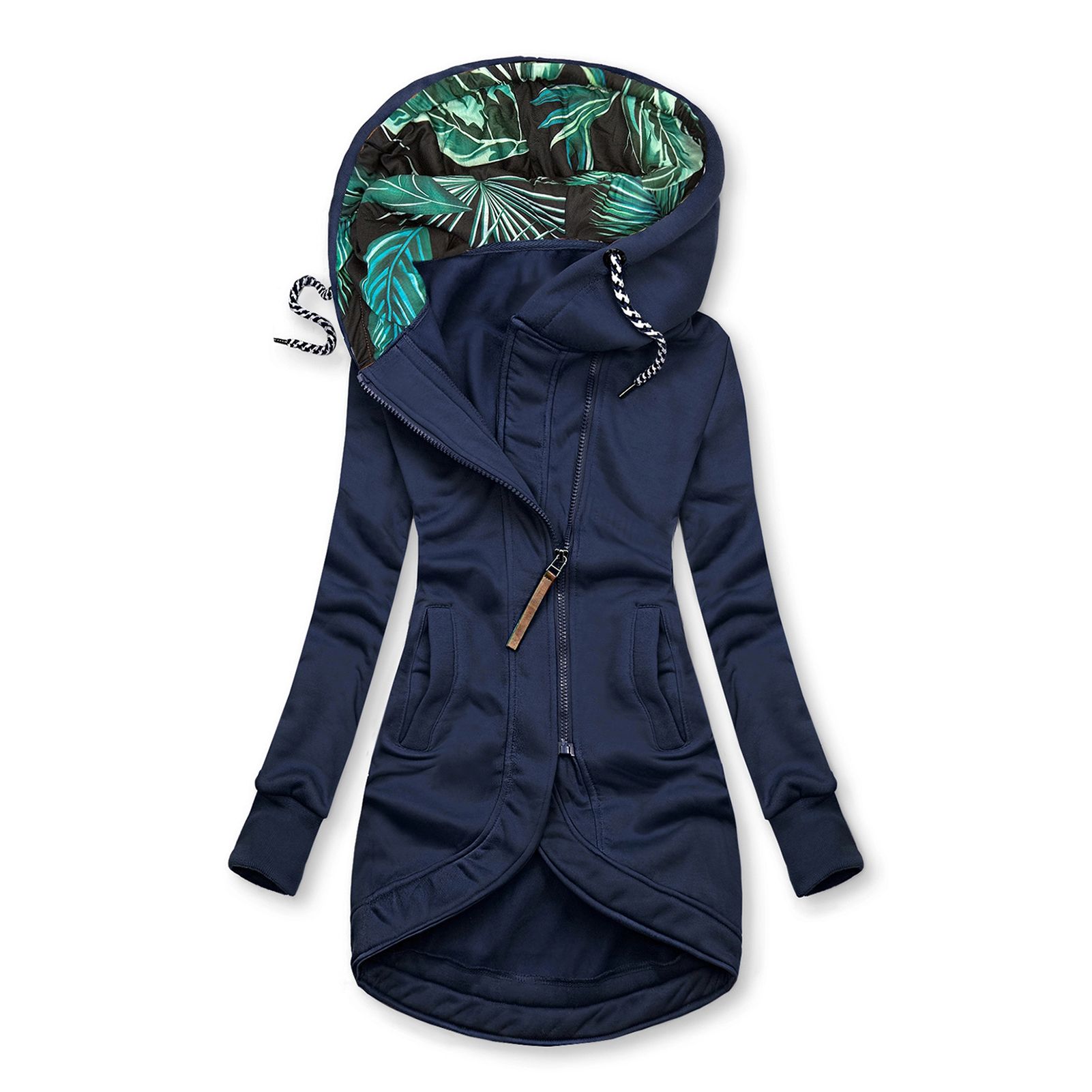 Lady Coat Elastic Cuff Long Winter Jacket