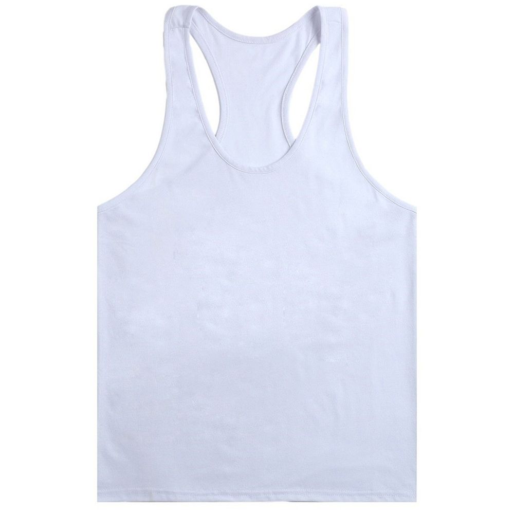 Men Solid Color Sleeveless Tank Top Fitness Bodybuilding Muscle Vest Undershirt