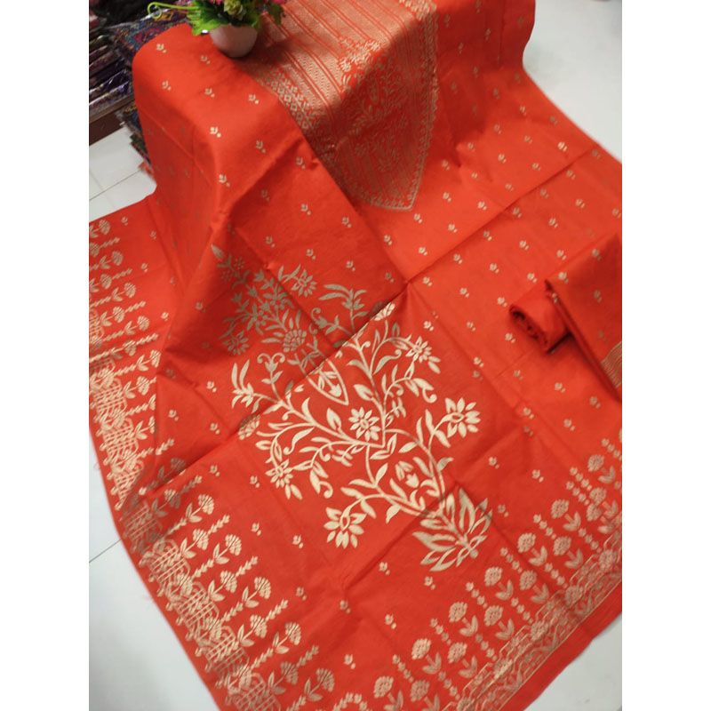 Eid Collection Milon Skin Print Unstitched Cotton Three Piece Salwar Kamiz (3 Piece)