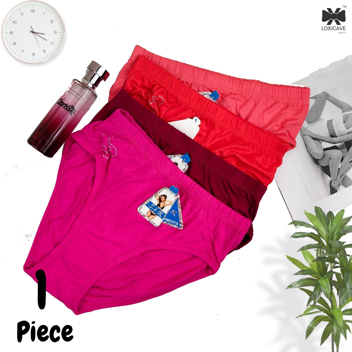 1 Pieces Loxicave Imported Premium Panty Stylish panty cotton panty comfortable panty flower print panty SIPA01