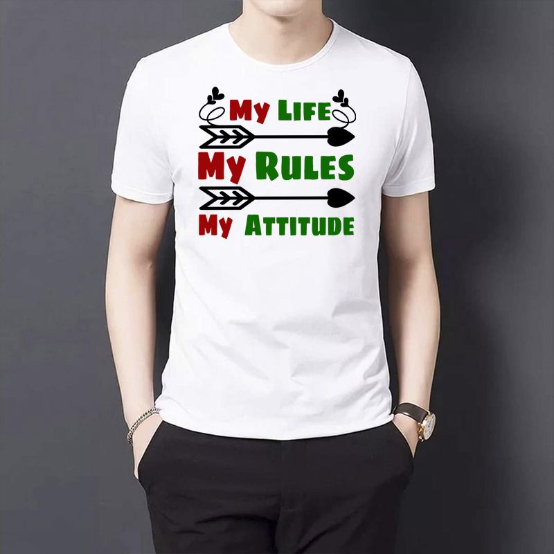 New Design My Life My Rules T-Shirt For Men's