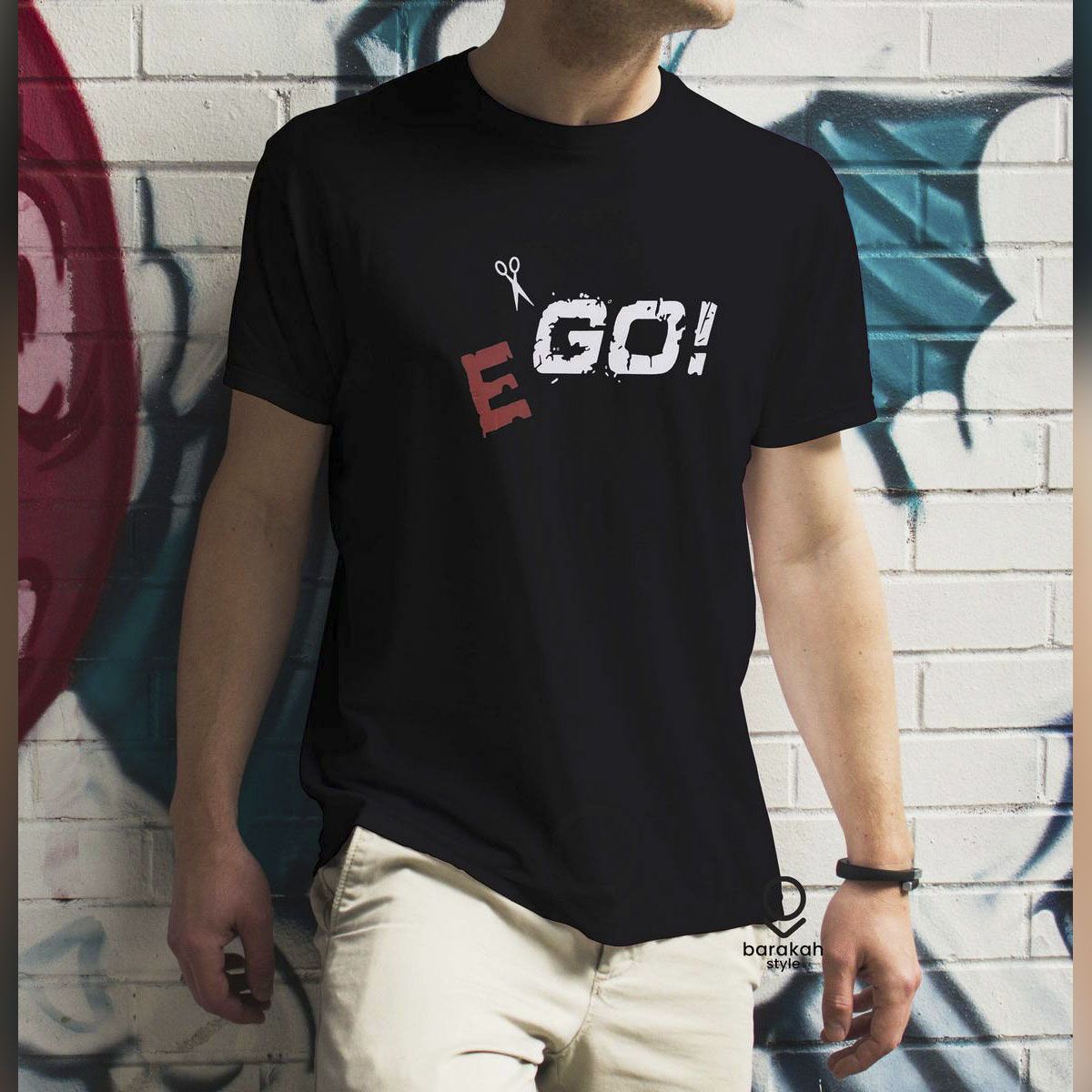 EGO half sleeve cotton  tshirt for men - Tshirt