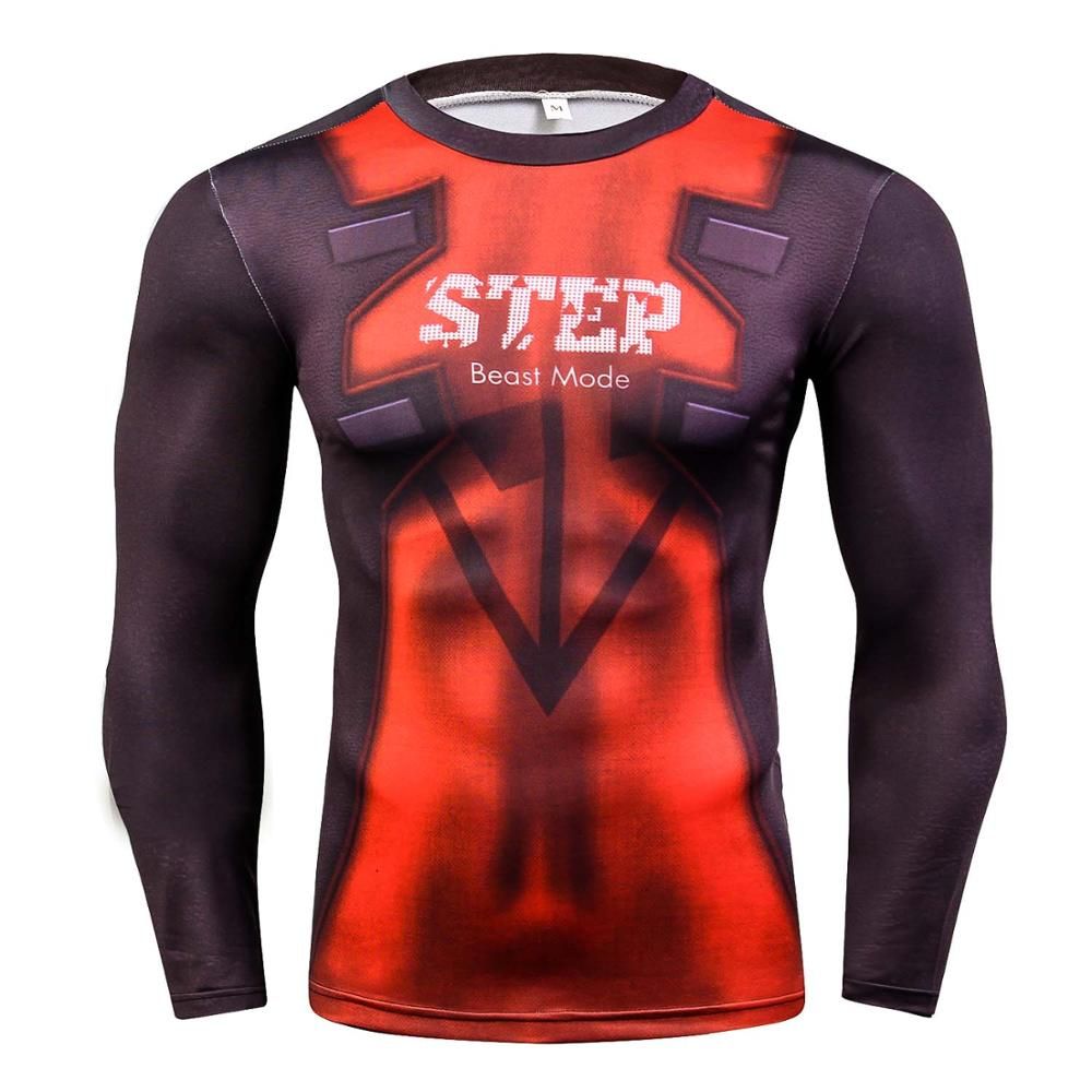 Quick Dry Compression T-Shirts Rashguard Keep Fit Fitness Long sleeves Base Layer Skin Tight Weight Elastic Mens Shirts