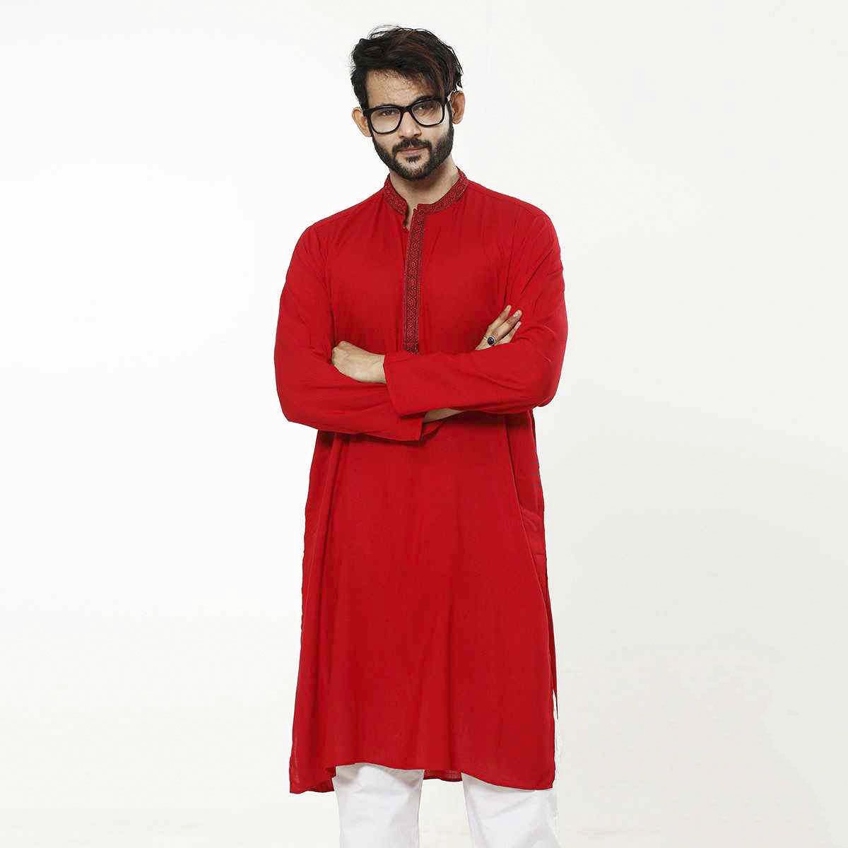 Multicolor Cotton Panjabi For men
