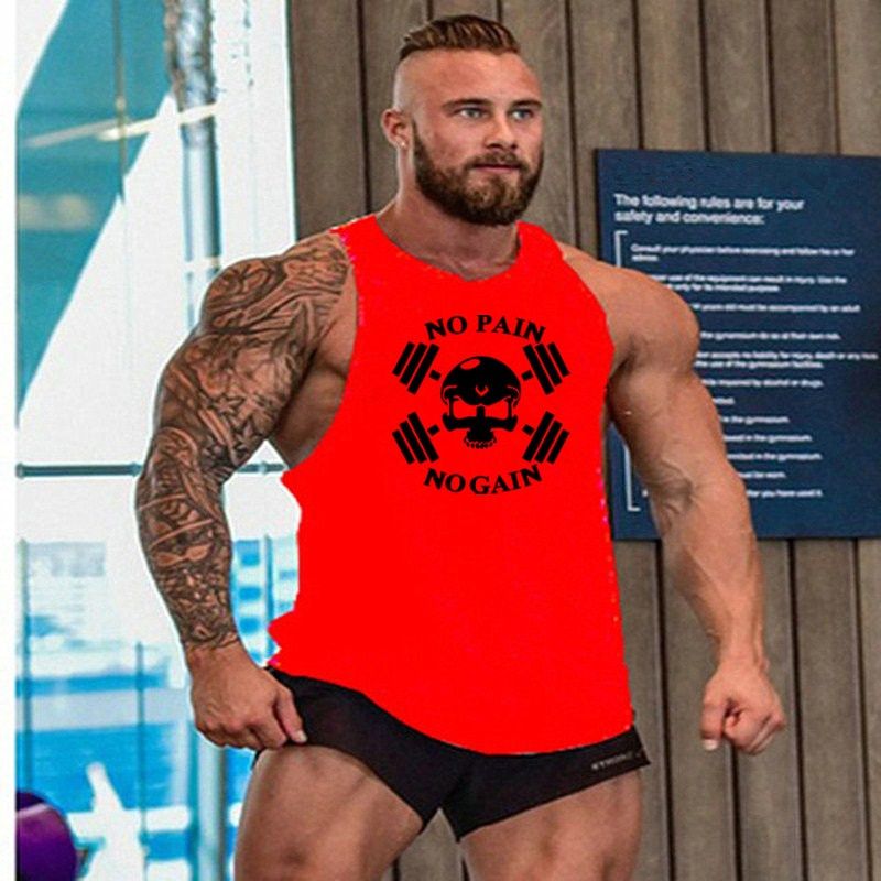 Gym TaTop Men Fitness Clothing Mens Bodybuilding TaTops Summer Gym Clothing For Male Sleeveless Vest Shirts Plus Size