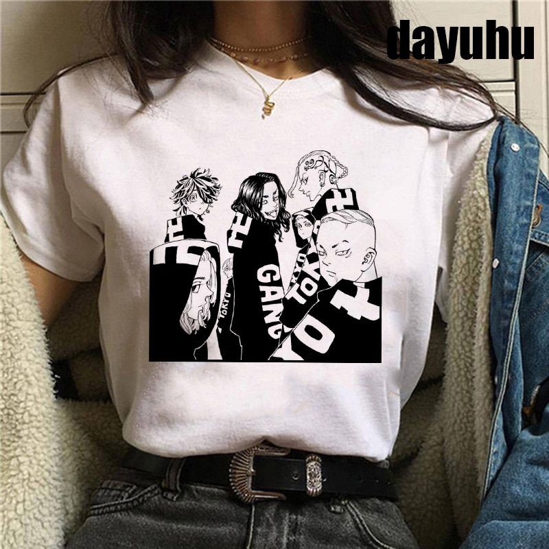 Japanese Anime Tokyo Revengers T Shirt Men Kawaii Harajuku Summer Tops Tokyo Revengers Graphic Tees Cartoon Uni T-shirt Male