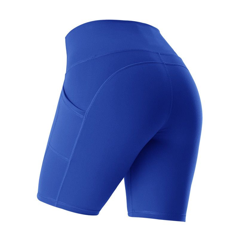 Sports Shorts for Women New Cycling Running Fitness High Waist Push Up Hip Side Pocket Tight Gym Shorts Leggings Quick-dry