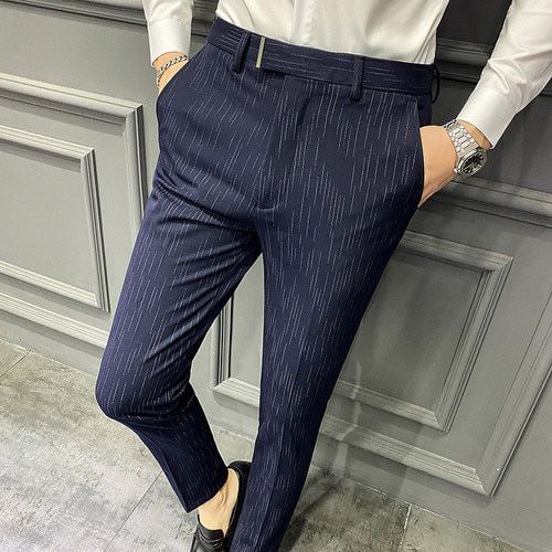 2021 Pantalones Hombre Spring Summer New Pants Men Korean Slim Fit Men Casual Pants Streetwear Man Trousers Men Black Gray 28-42