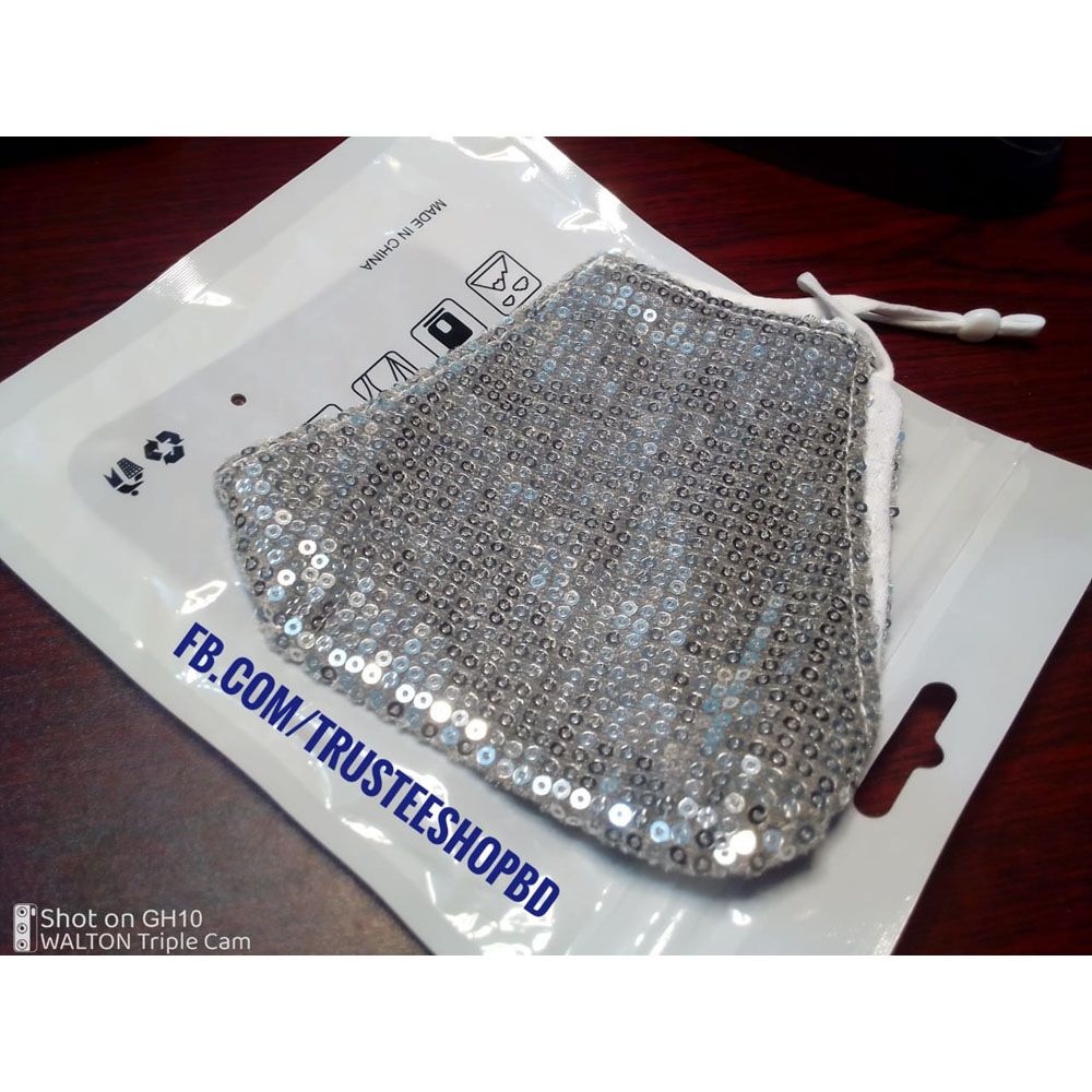 Half-sequins Sequins Newyear Fashion Princess wedding party maskk China imported  Face cover  Niqab by Trustee shop