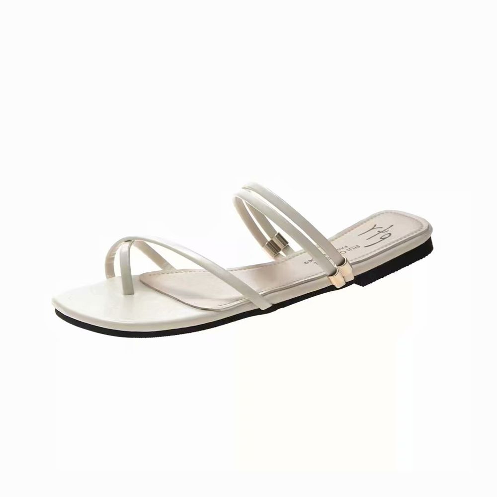 Simple Wild Flat Bottom Two-wear Open Toe Sandals for Women