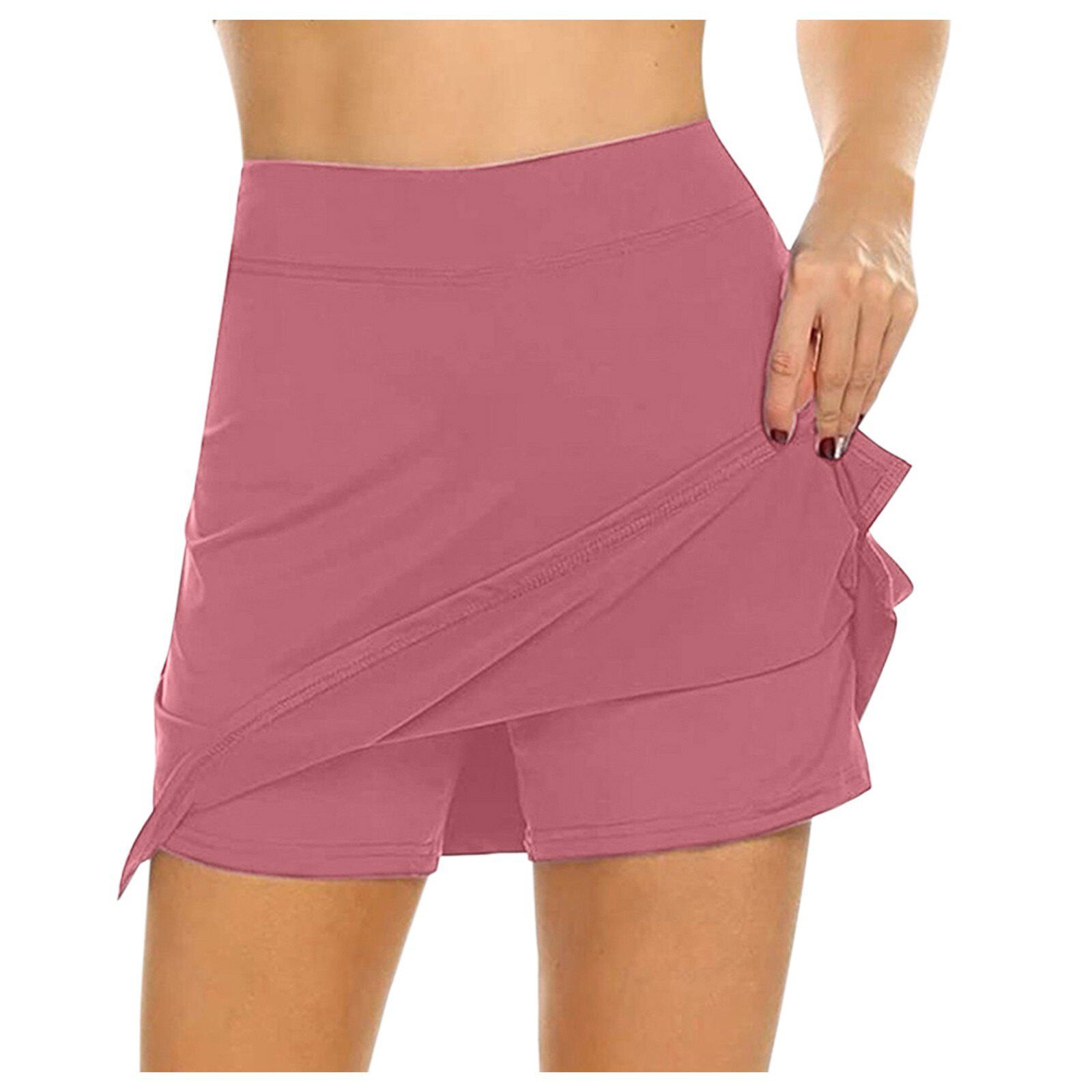 2021 Summer Skirt Short Pants Women Active Performance Shorts Lightweight Skirt For Running Tennis Golf Sport Side Split Шорты