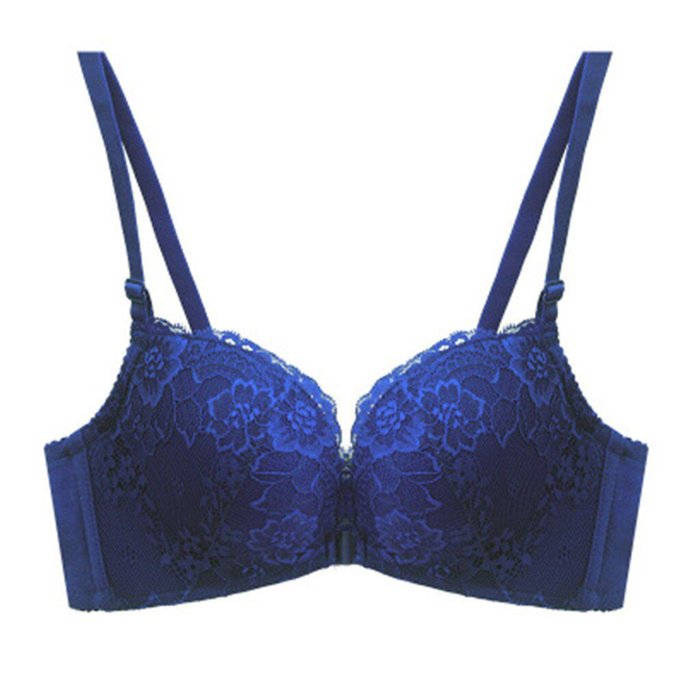 Perfering Front Closure Bra  Push up bras Bralette Lingerie Femme Fashion Luxury Lolita Trim Cotton Wireless  Lace Mesh Lady
