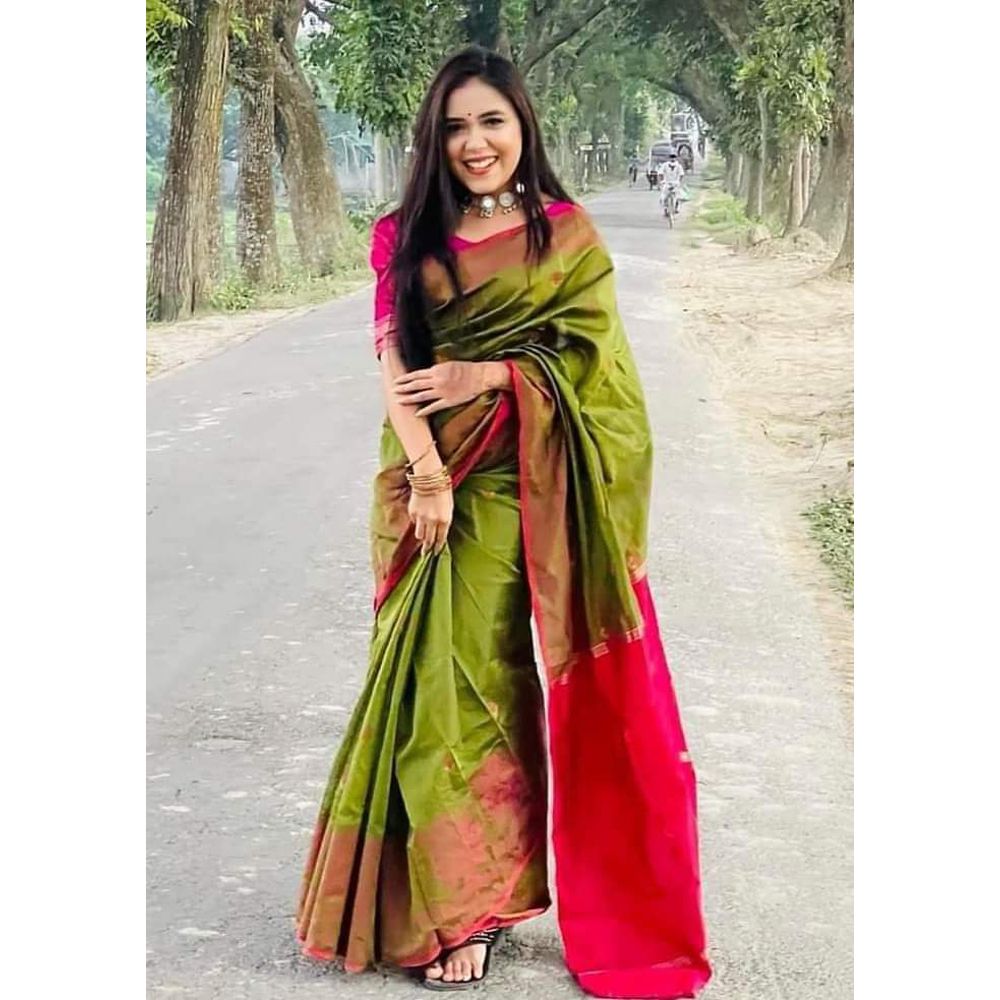 Exclusive Fashionable Tangail Half Silk Jamdani Saree For Women By Jamdani Gallery