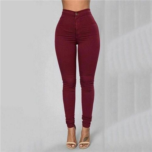 Jeans High Waist Stretch Slim Pencil Trousers Women Clothing Pants Women Lady Plus Size Skinny Denim Pants S-3XL
