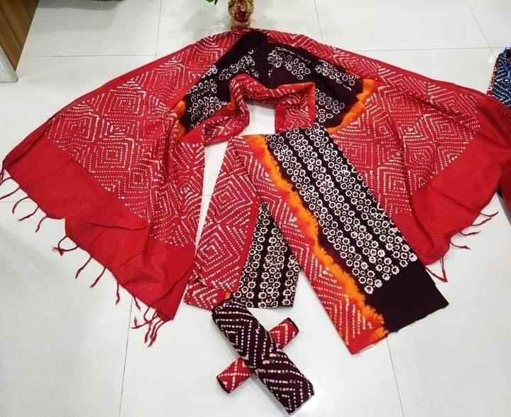 New Collection of Cotton Battic Salware Kameez For Woman
