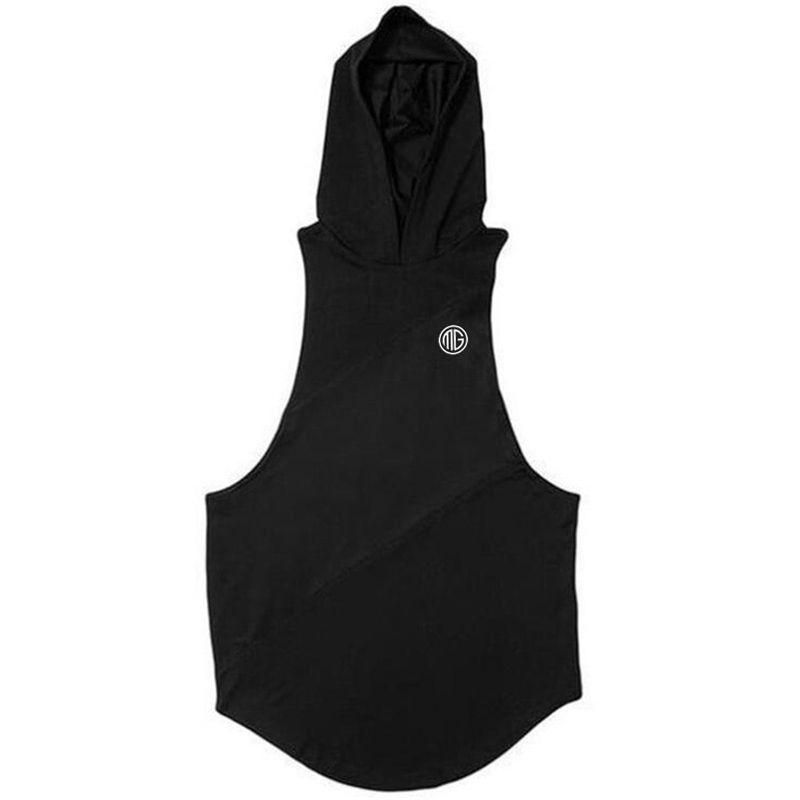 Brand Gyms Clothing Fitness Men TaTop with hooded Mens Bodybuilding Stringers TaTops workout Singlet  Sleeveless Shirt