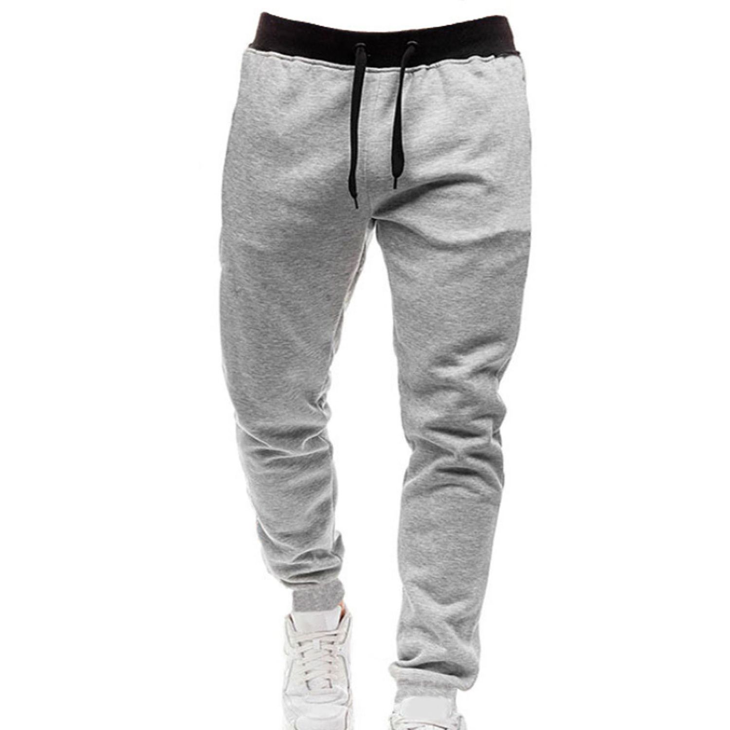 Trousers Mid Waist Windproof Contrast Color Pants