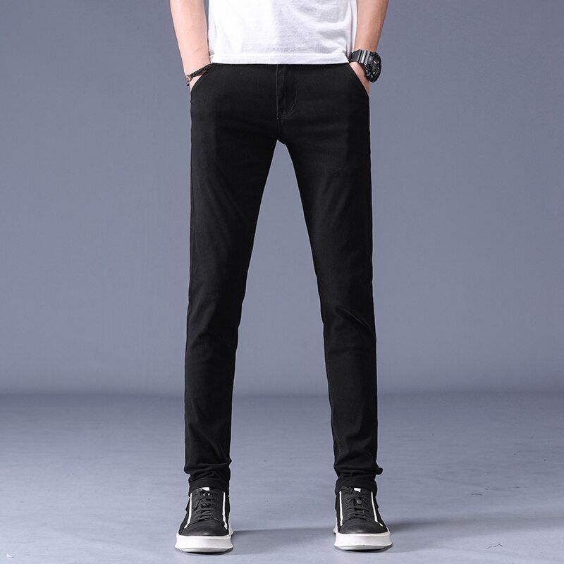 Classic Multiple Colour Men's Khaki Casual Pants New Business Fashion Office Leisure Comfortable Cotton Stretchy Slim Trousers