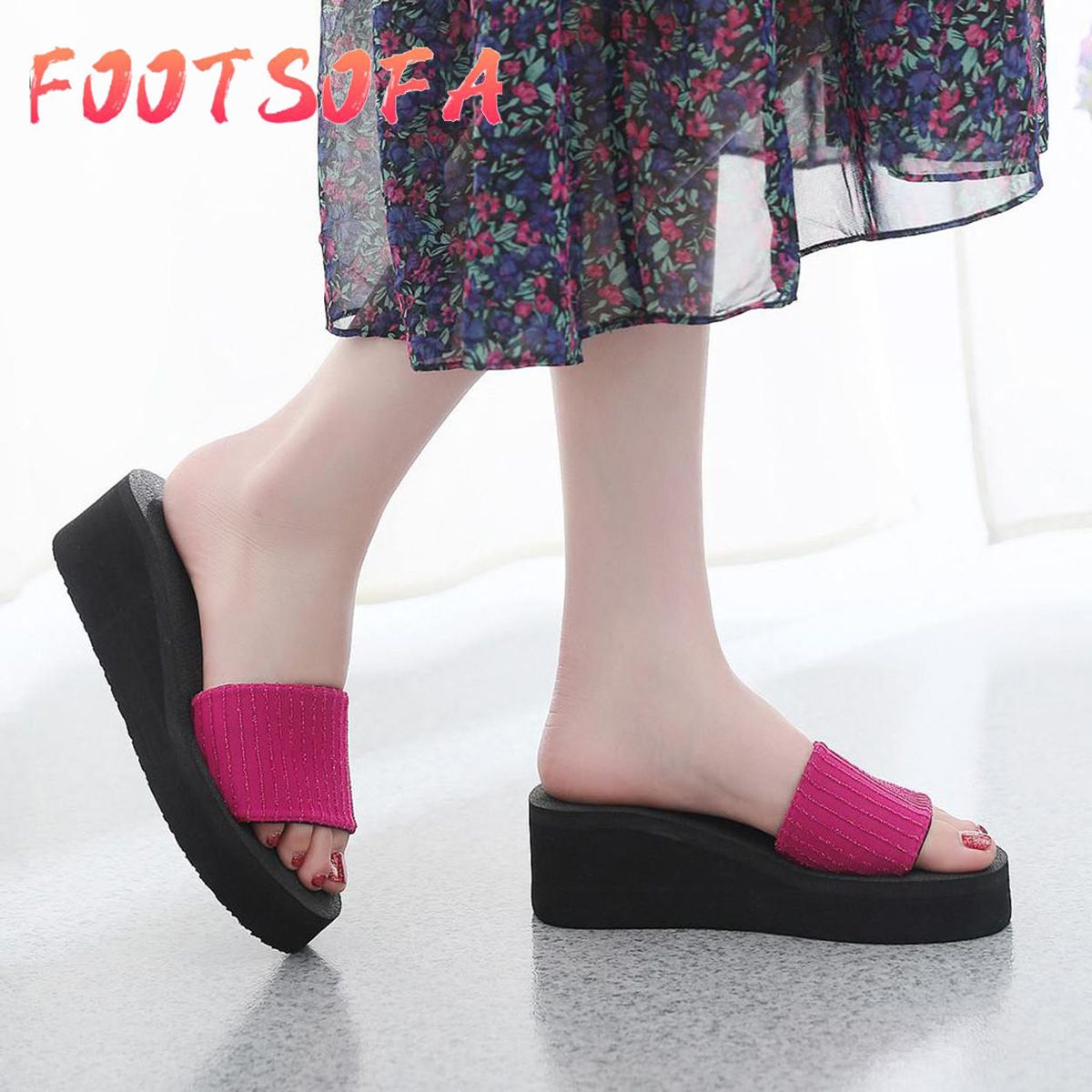 Womens Ladies Girls Korean Sandals for Women Women Summer Bohemian Open Toe Fashion Non-Slip Wedge Slippers Sequin Beach Shoe Women Casual Flat Shoes Fashion Shoes Work