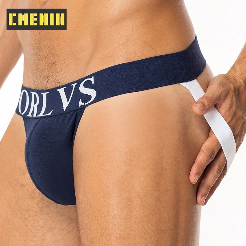 CMENIN 1pcs ORLVS (1 Pieces) Print Spandex  Men Underwear thongs Mens Jockstrap  thongs And G strings CMENIN 1pcs  LOGO Innerwear OR131