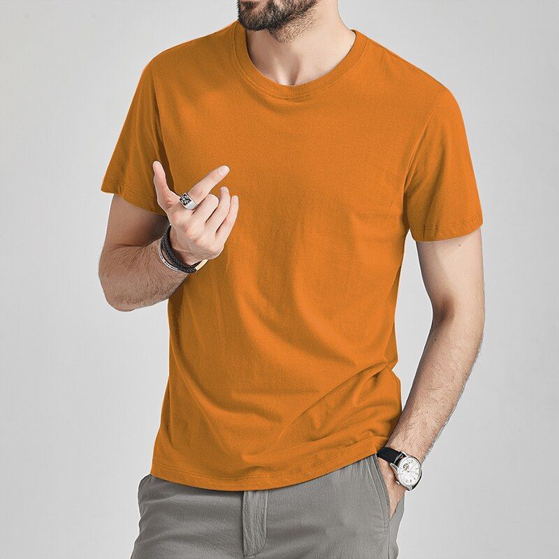 Long Sleeve T-Shirts Men Women 100% Cotton Summer Short Tees Solid Basic Soft Male Female Tshirt Slim Fit Plain Tee Shirt Autumn