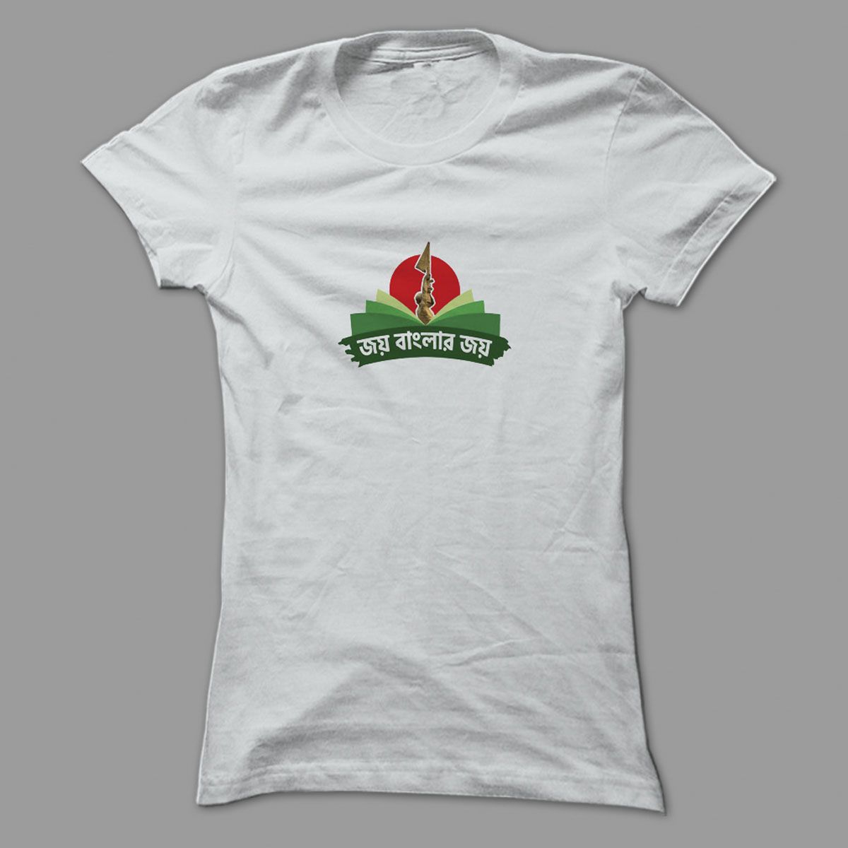 Joy Banglar Joy White Polyester T-shirt  Taz Fashion