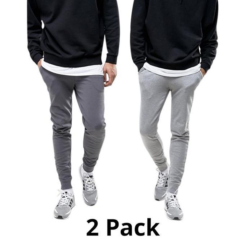 Pack Of 2 Dim Ash And Light Ash Cotton Jogger For Men
