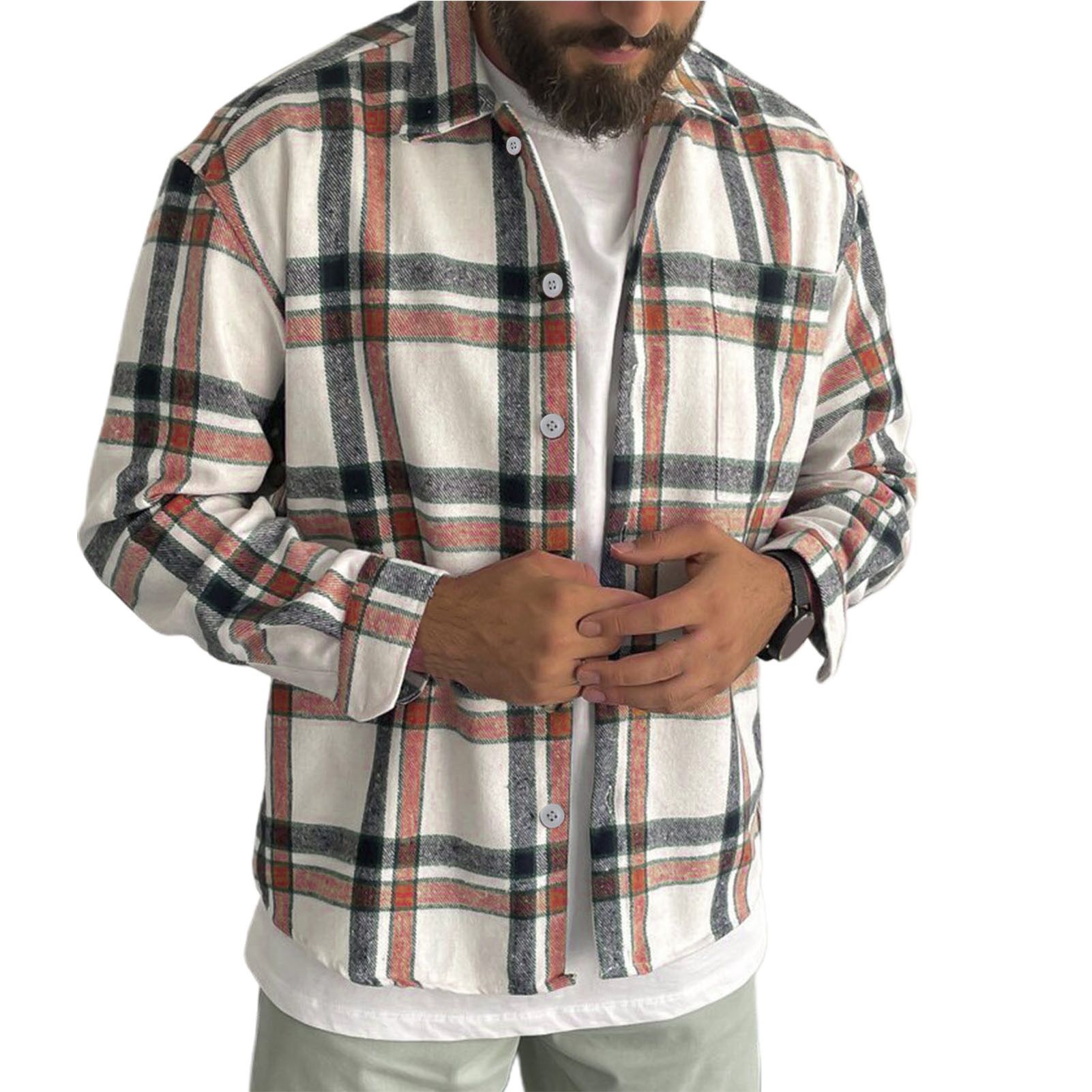 Men Shirt All Match Casual Autumn Shirt
