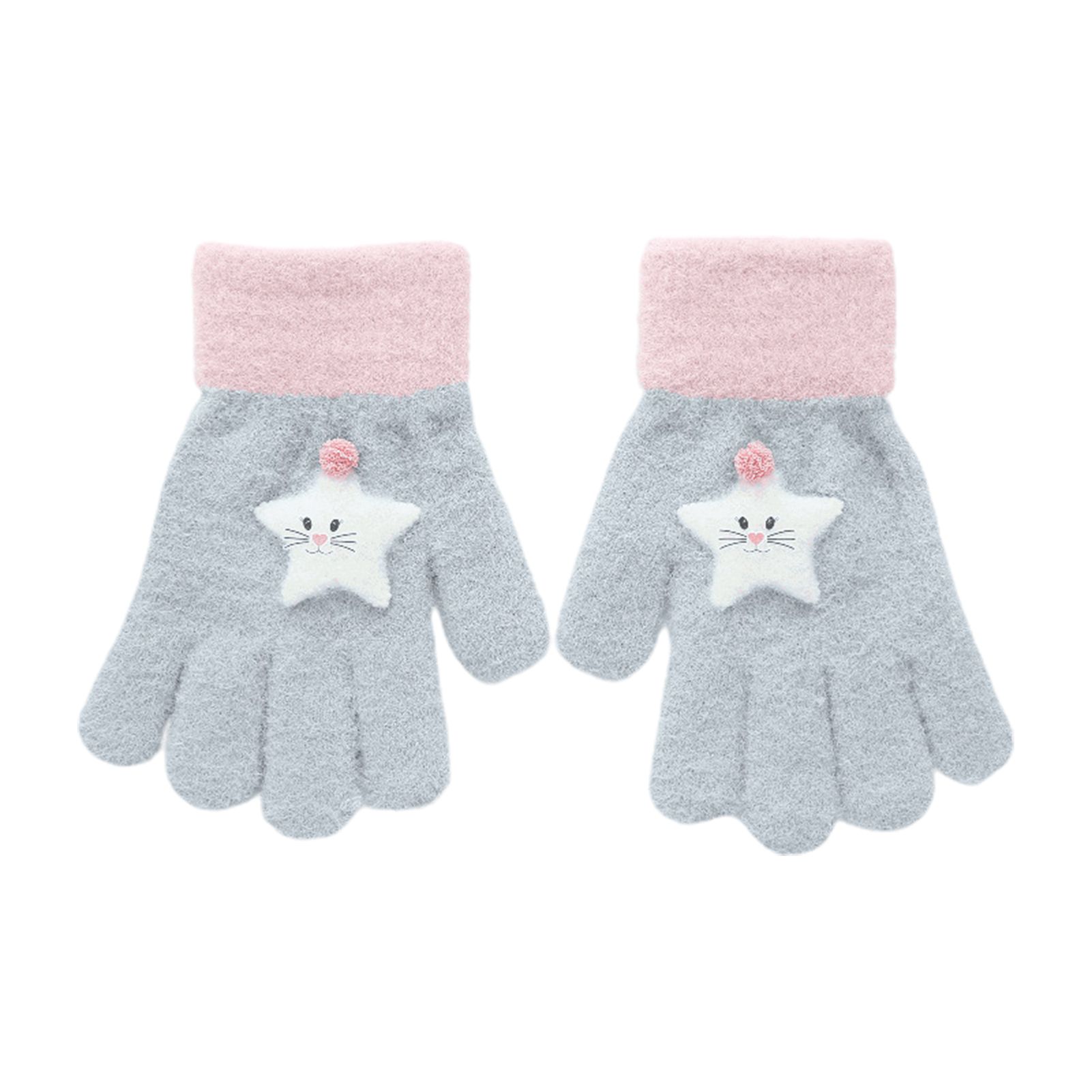 Riding Gloves Thick Color Block Knitting Gloves