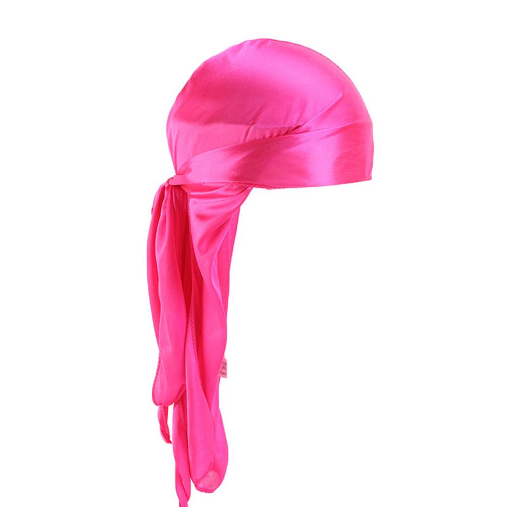 Solid Color Unisex Silky Bandanna Turban Hat Biker Headwear Headband Pirate Cap