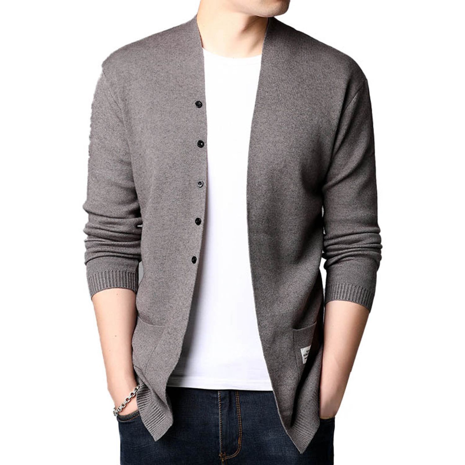 Winter Sweater Buttons Business Men Cardigan Sweater