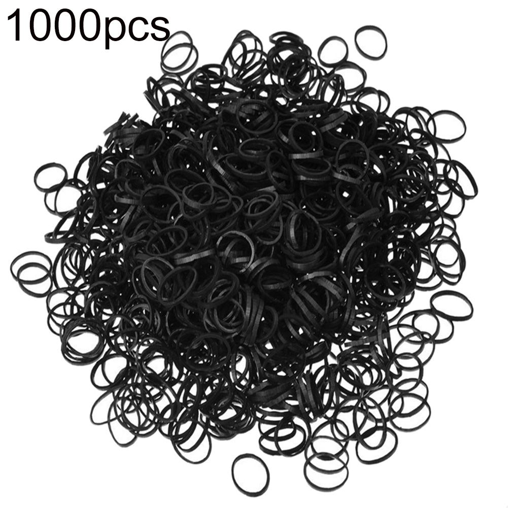 1000Pcs Elastic Hair Rope Ties Women Girls Bind Ponytail Holder Rubber Band