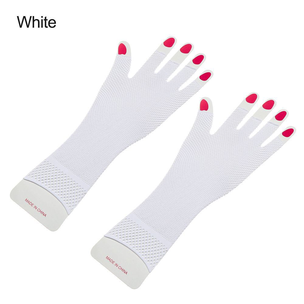 Party Girl Goth Punk  Fishnet Mesh Long Gloves Lace Mittens Arm Cover Fingerless Gloves