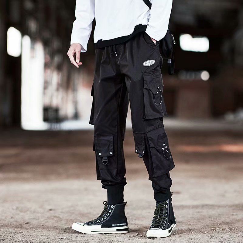 Fashion Cargo Pants for Men Streetwear Harajuku HighsHop Jogging Trousers Male Sweatpant Sports Patchwork Outwear Cloth