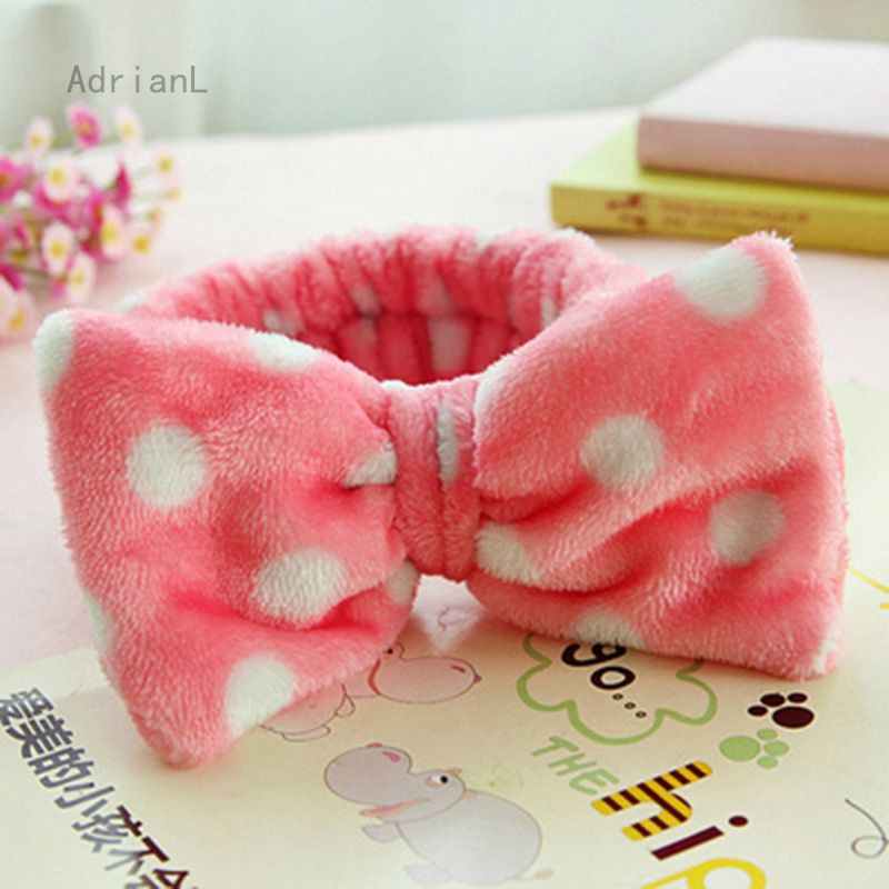 【ALLGOOD】Fashion Large Bow Face Wash Headband Makeup Wash Hairband Ladies Hair Accessories