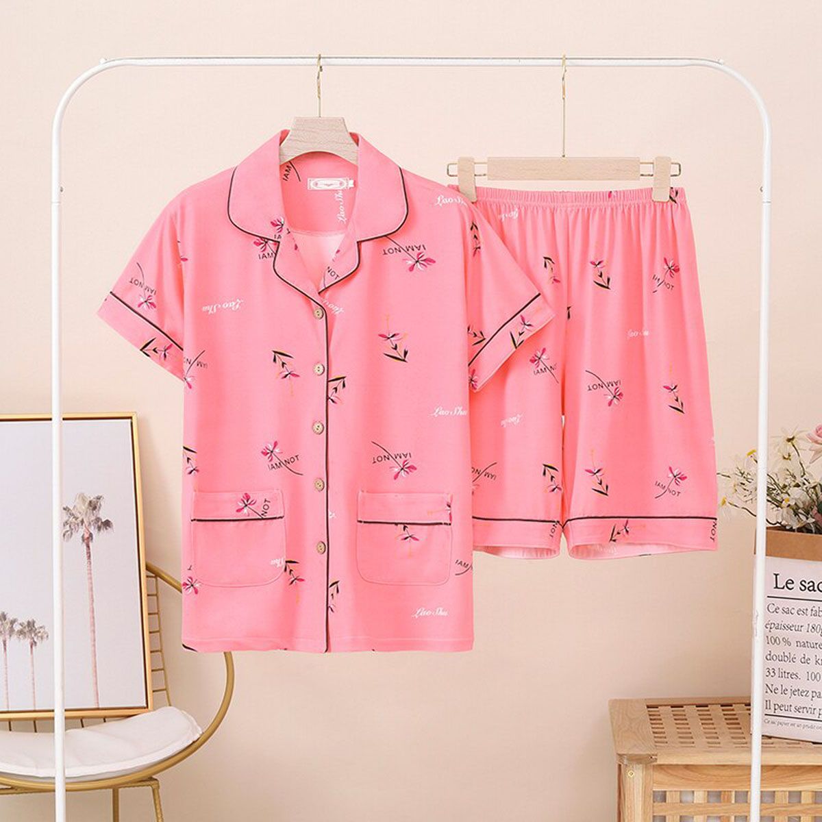 Women Comfortable Pyjamas Plus Size 5XL 6XL 7XL Short Sleeve Casual Homewear Spring Summer Pajama Sets Full Cotton Sleepwear Set