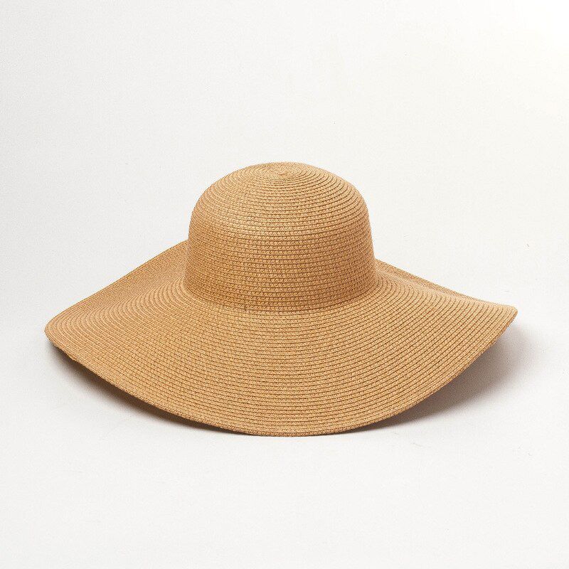 Summer Sun Beach Hat for Women's Oversized Straw Hat Fashion Girls Travel Wide Brim Floppy Panama Hat Lady Chapeu Feminino Cap