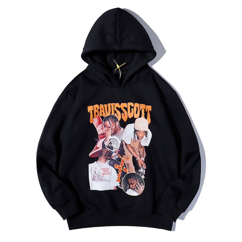 KANYE Smiley Flame Print Round Neck Sweatshirt Men and Women Plus Velvet Streetwear Stranger Things Hoodie Pullover Mens Hoodies