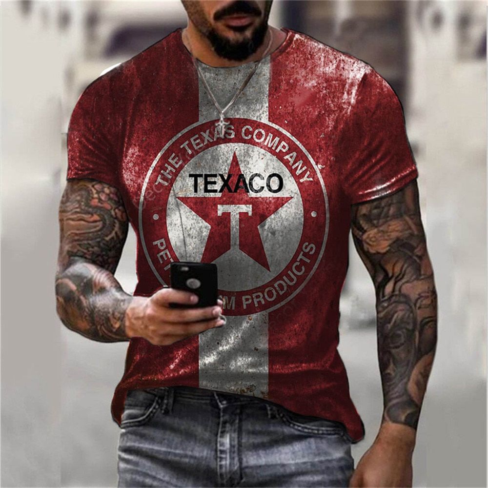 summer 66 American road T-shirt fashion short-sleeved T-shirt top O-neck T-shirt men's retro clothes streetwear
