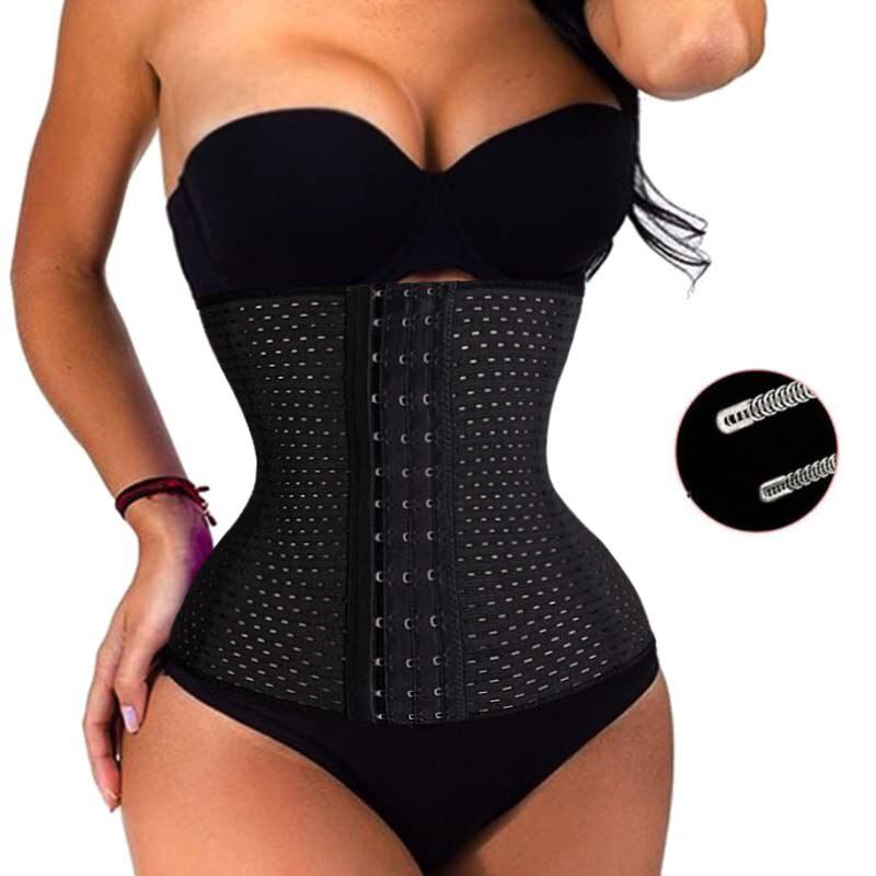 Women Waist Trainer Cinchers Ladies Corset Shaper Band Body Building Steel Boned Corset Body Shaper Women Postpartum Belly Slim