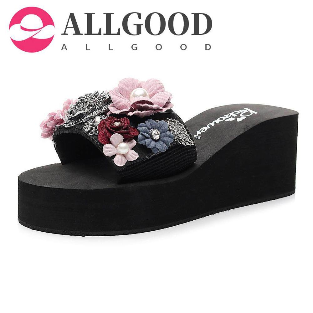 Korean Style Women Sandals Women Girls Floral Wedges Bohemian Style Sandals Slippers Beach Shoes Fashion Shoes Work female shoes women shoes