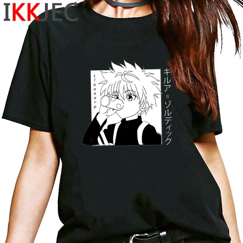 Hunter X Hunter Anime T Shirt Top Tee Killua Zoldyck Devil Eye Kurapika Tops Short Sleeve T-shirt Casual Men Tshirt Clothes Male