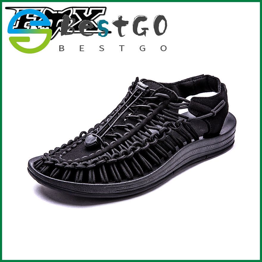 Szie 48 Men Sandals Strapped Sandals for Men Beach Walk Slippers Rome Shoes