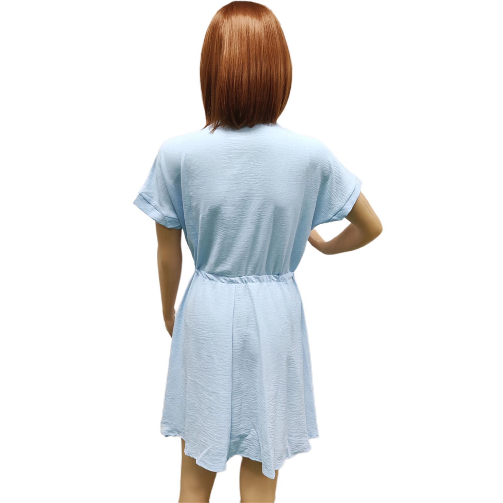 Sunnyheart Beh Dress Short Sleeve Single-ed Above Knee Dress