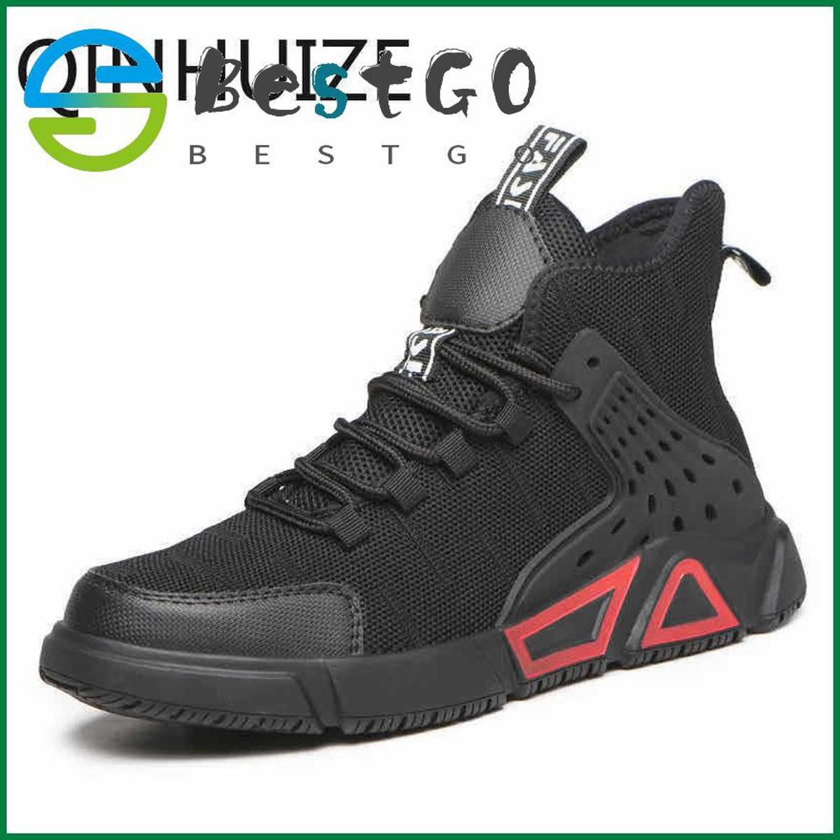 New stylish lightweight safety shoes for men, protective steel toe cap shoes, anti-smash and anti-puncture work safety boots