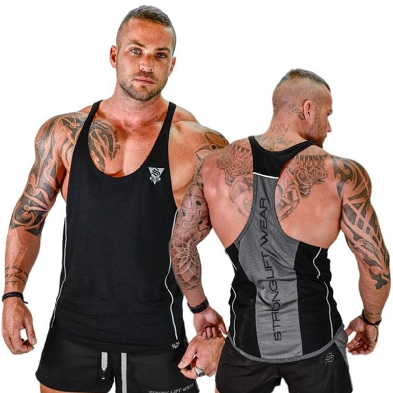 Men Tatop Gyms Workout Fitness Bodybuilding sleeveless shirt Male Cotton clothing Casual Singlet vest Undershirt